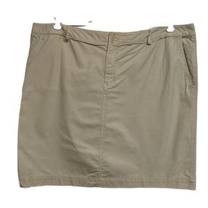 Tommy Hilfiger Skirt Women 18 Mini Cotton Plus Beige 18 Front Pockets
